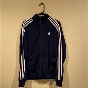 Adidas blue windbreaker jacket